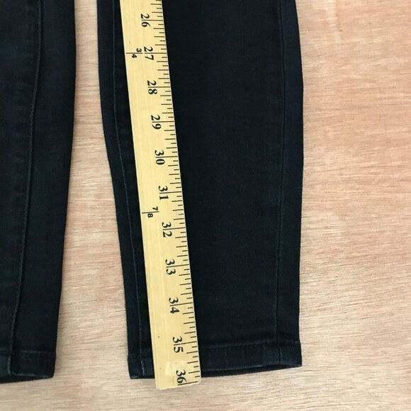 Pilcro and the Letterpress Anthropologie High Rise Skinny Jeans Women 26 Black - Picture 7 of 11